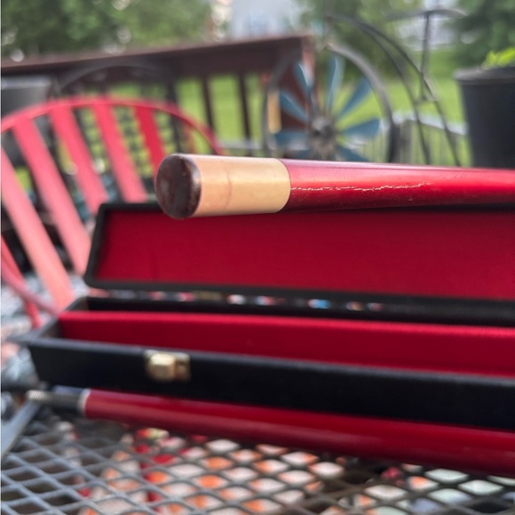 Red and Black Metallic Pool Stick with Sleek Accents As-Is - Picture 6 of 8